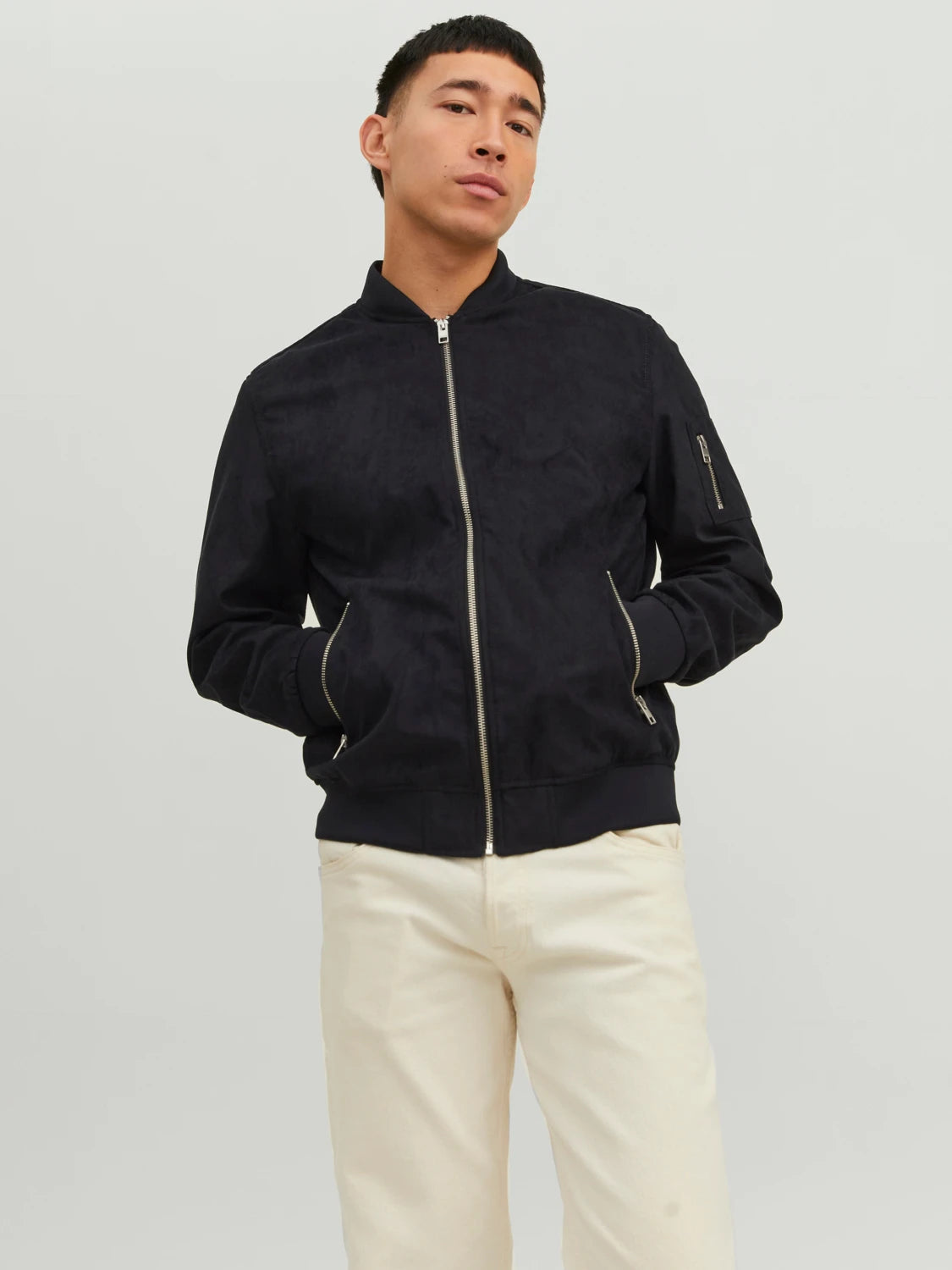Jack & jones uomo bomber rocky faux suede 12223651