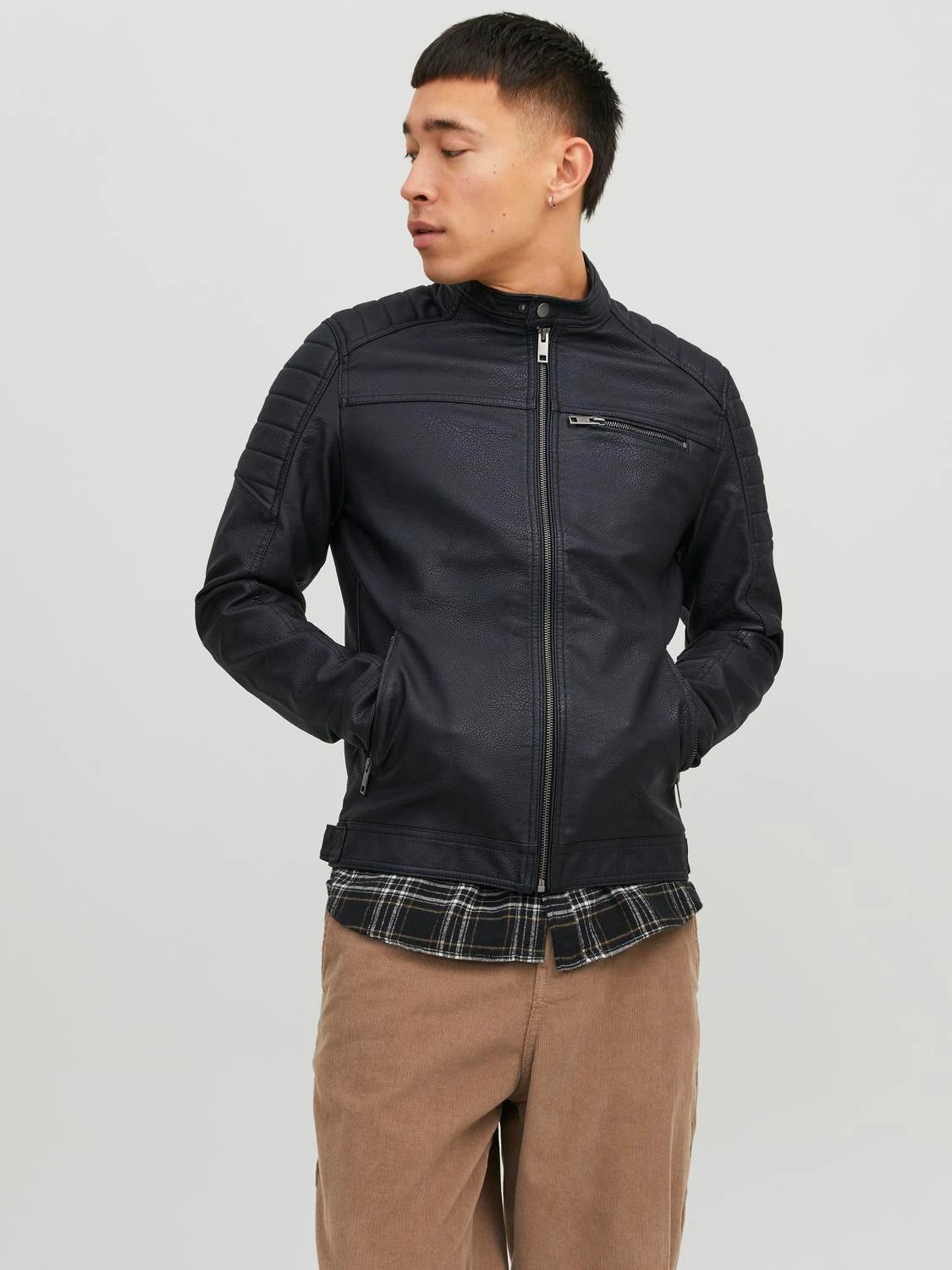Jack & Jones uomo giubbino Rocky Noos 12147218 Black