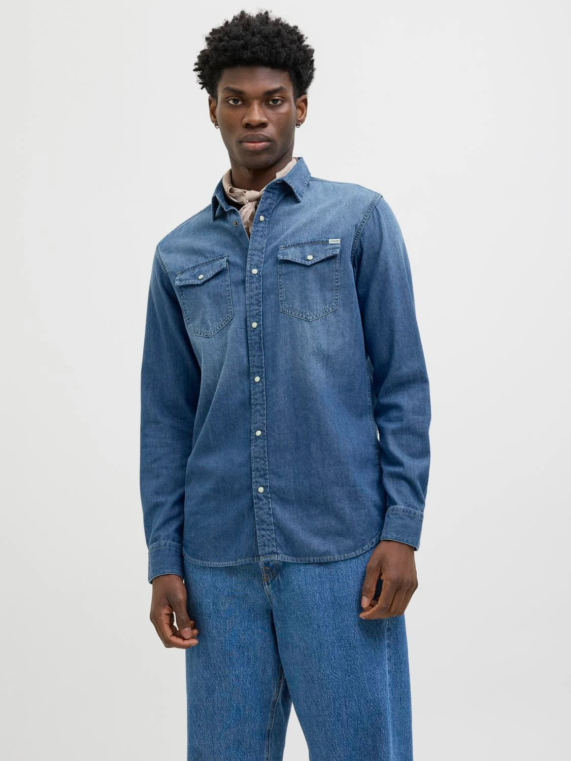 Jack & Jones uomo camicia Heridan Noos 12138115 deni