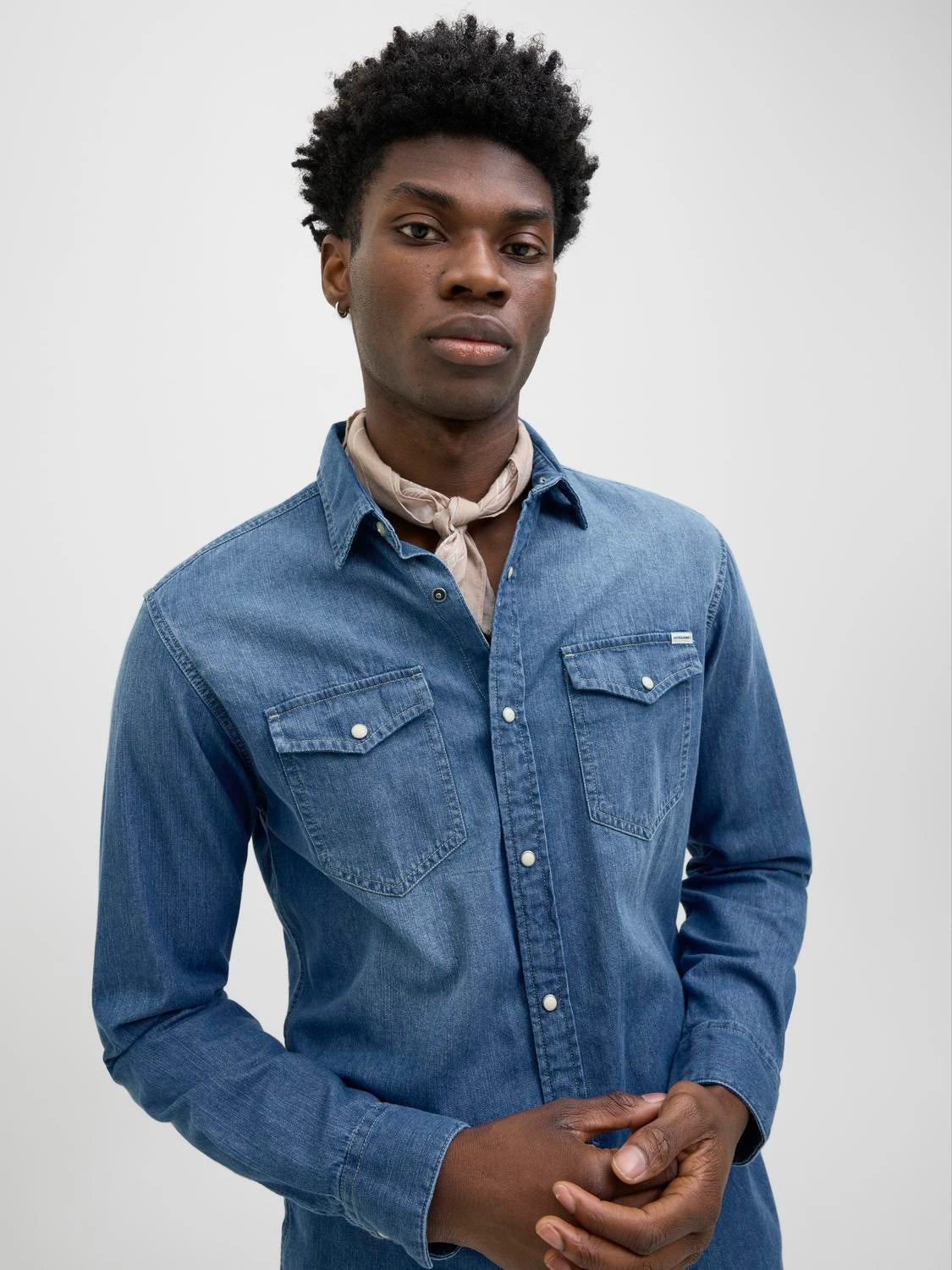 Jack & Jones uomo camicia Heridan Noos 12138115 deni