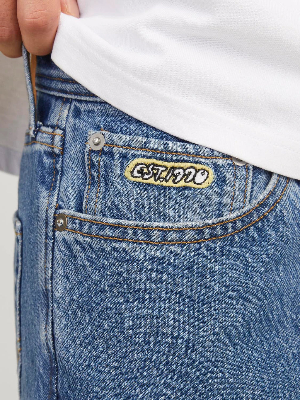 Jack & Jones uomo jeans Mark original sbd 302 cropped loose fir 12252876 Blue Denim