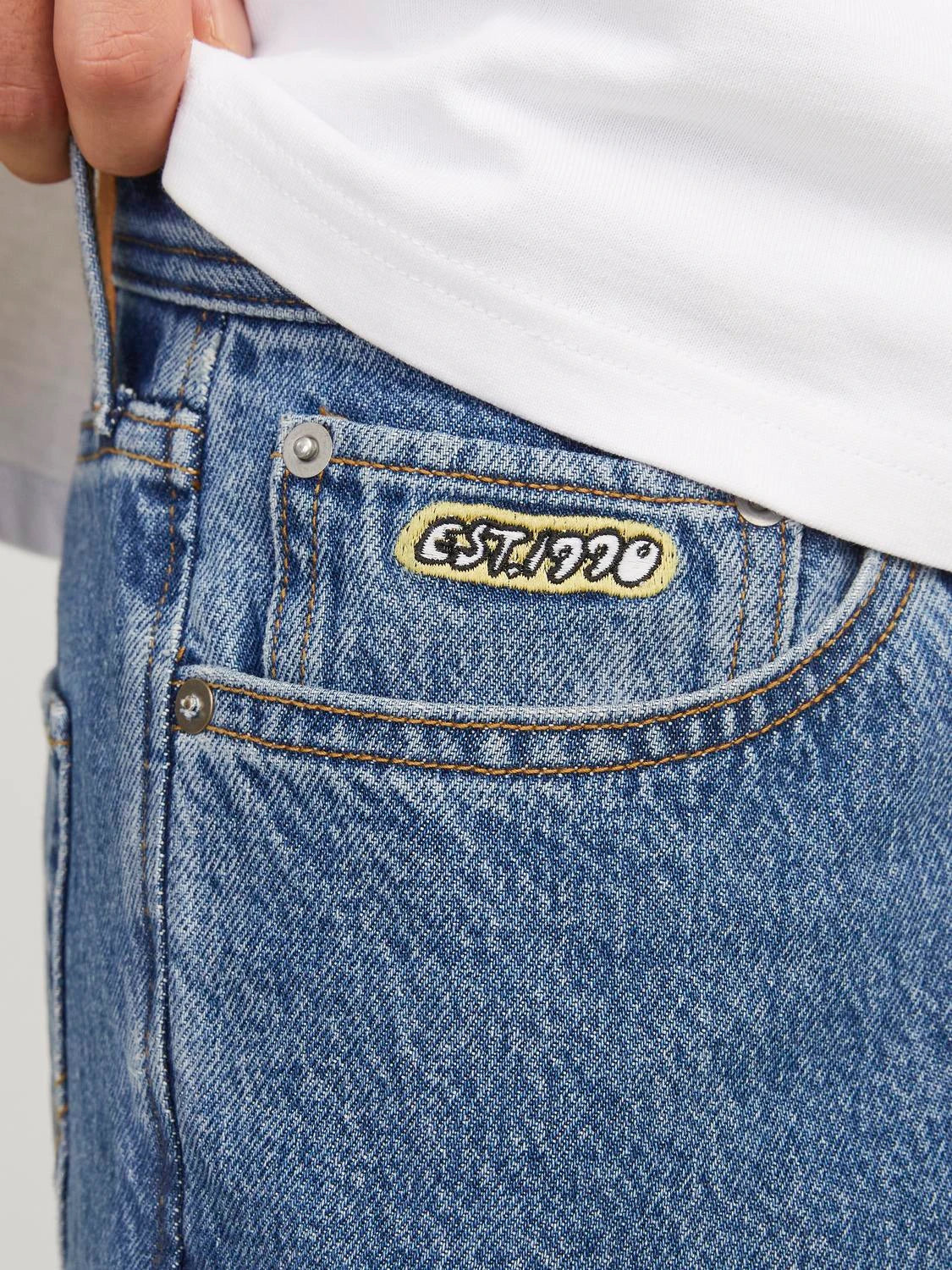 Jack & Jones uomo jeans Mark original sbd 302 cropped loose fir 12252876 Blue Denim