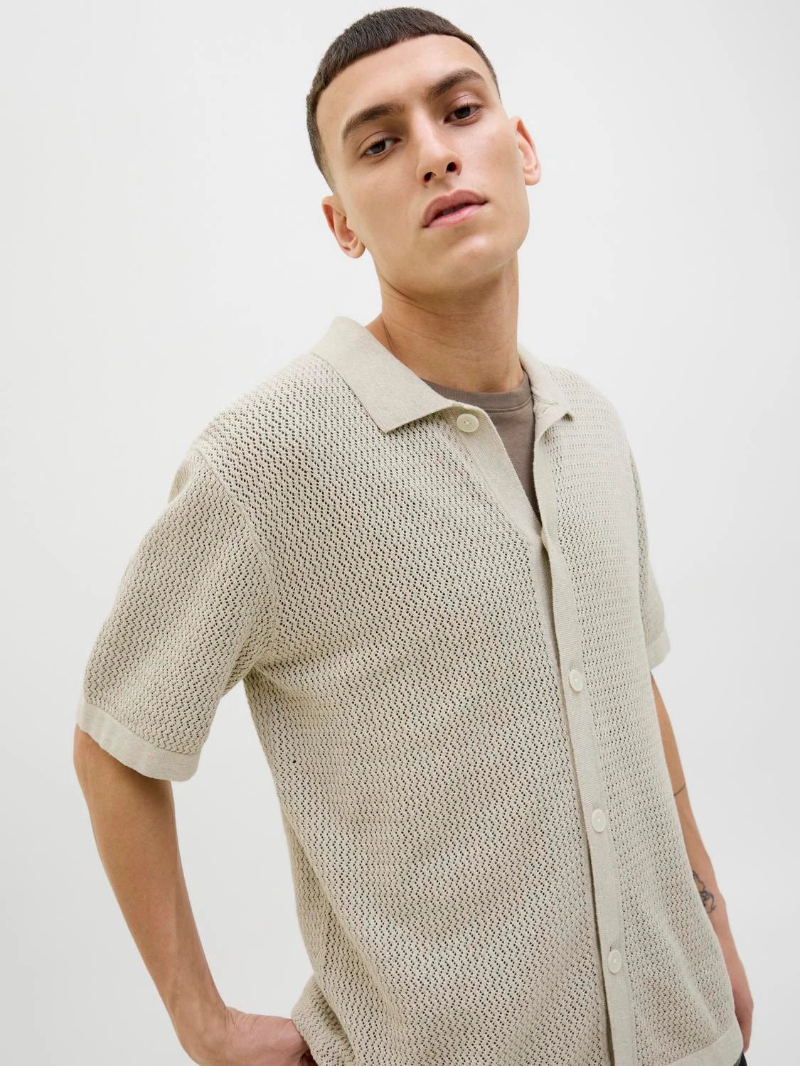 Jack & Jones uomo polo Arto 12273474 Whitecap Grey