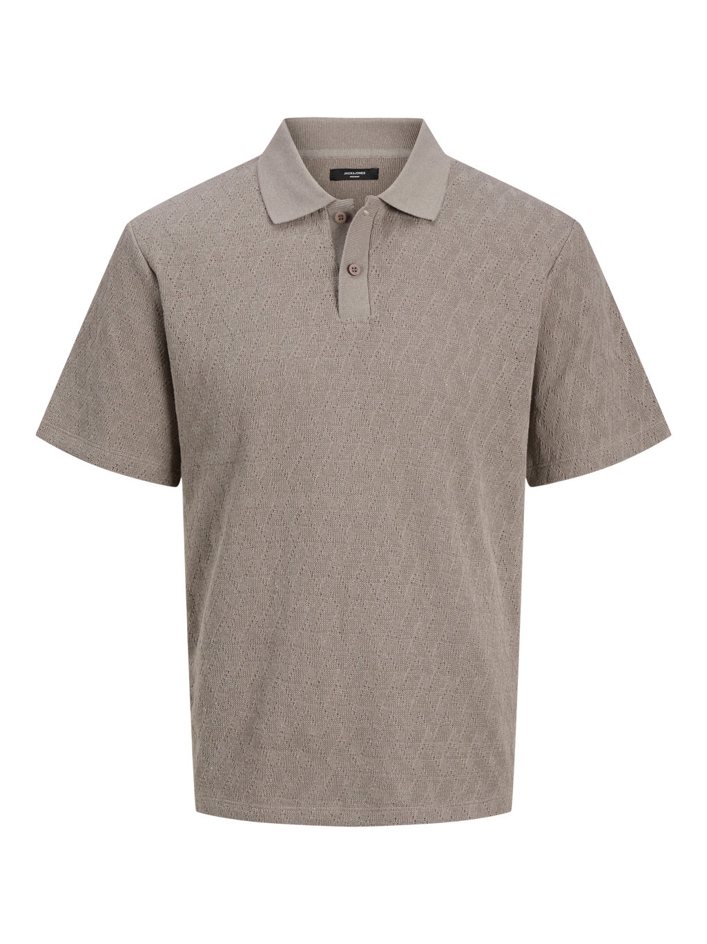Jack & Jones uomo polo Trent Jaquard 12275090 Greige