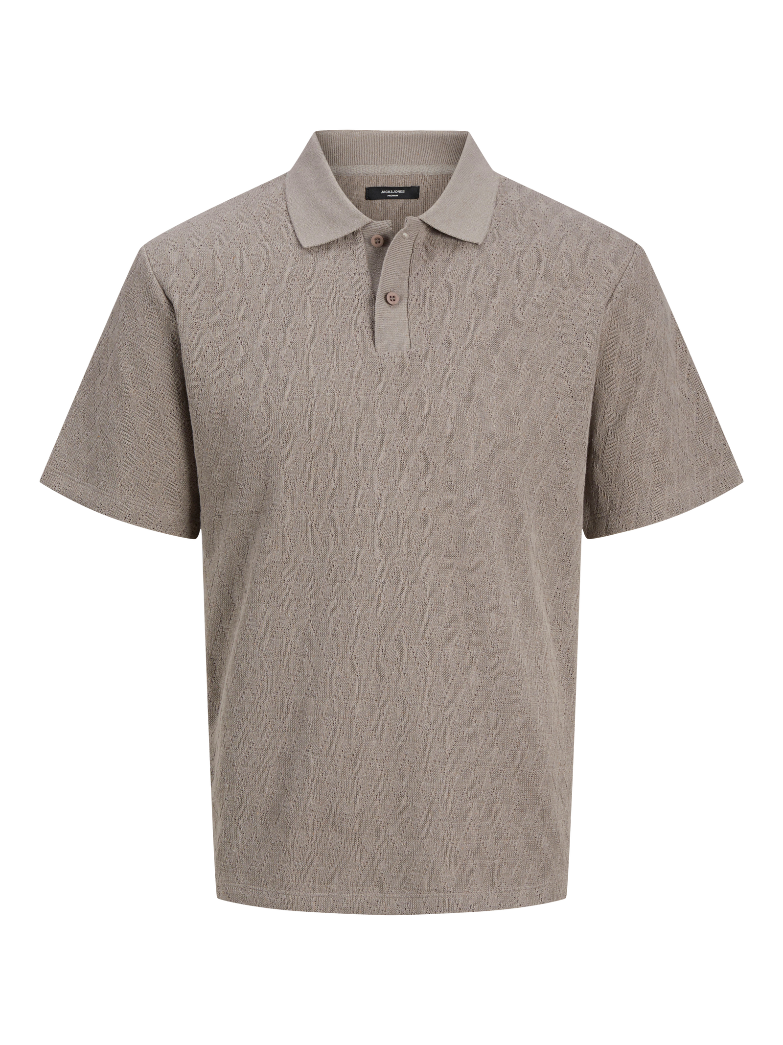 Jack & Jones uomo polo Trent Jaquard 12275090 Greige