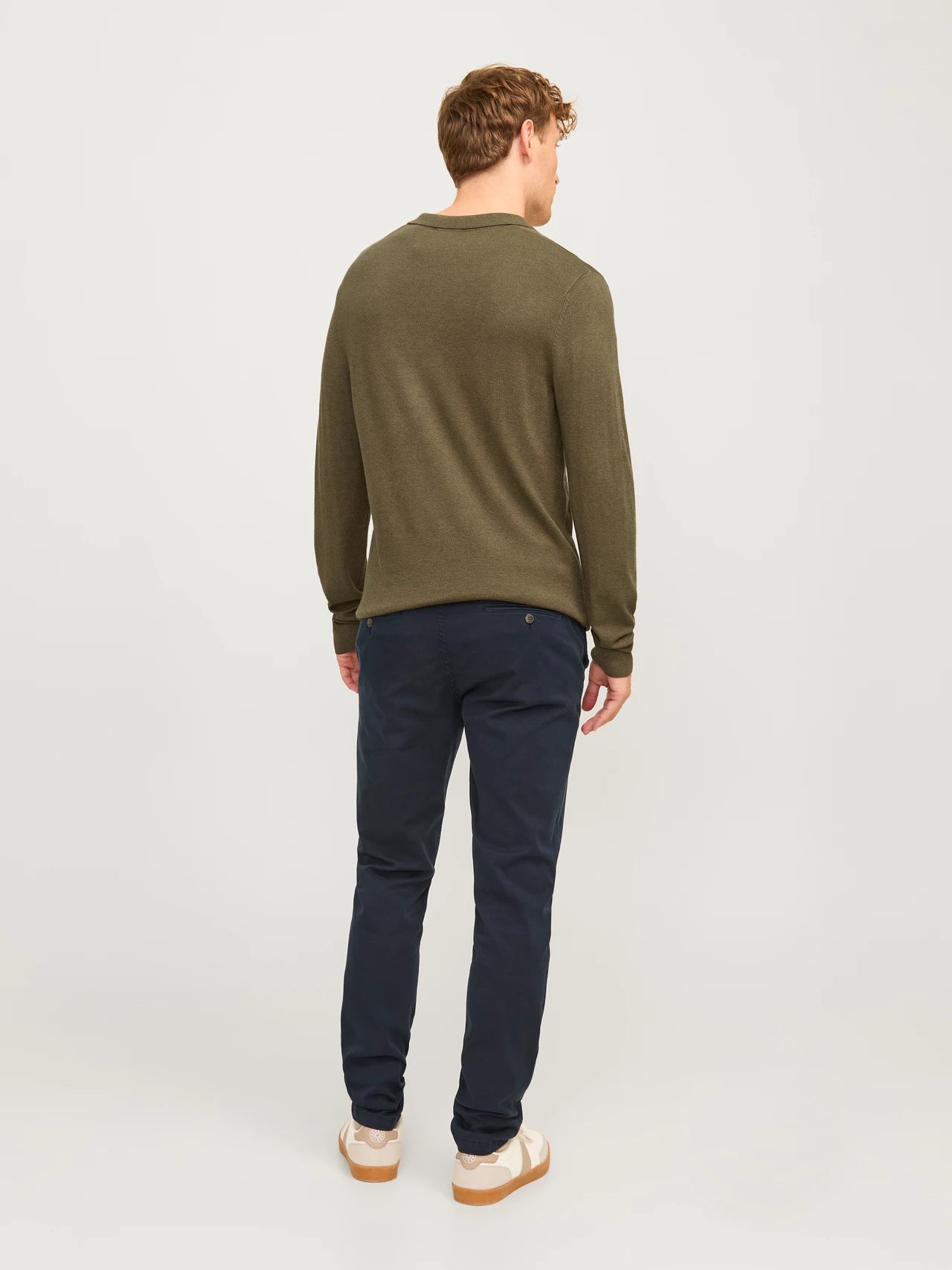 PJ PAUL JONES Maglione Uomo Girocollo Verde Militare – Morbido E Caldo, Vestibilità Regolare, Taglia XL