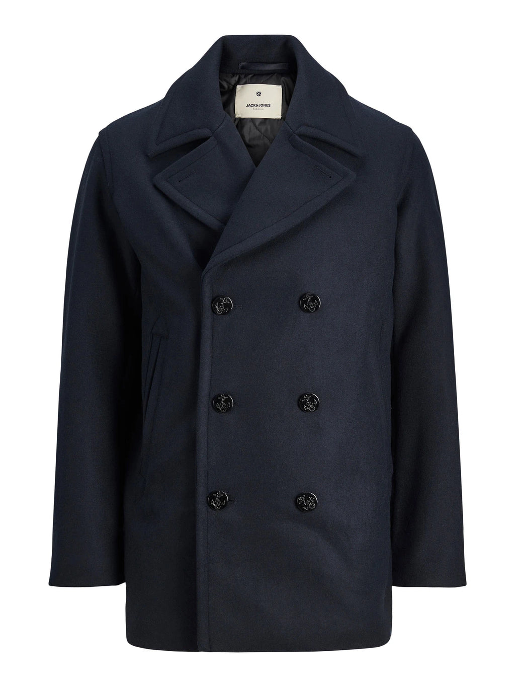jack & jones uomo cappotto Captain Wool Peacoat