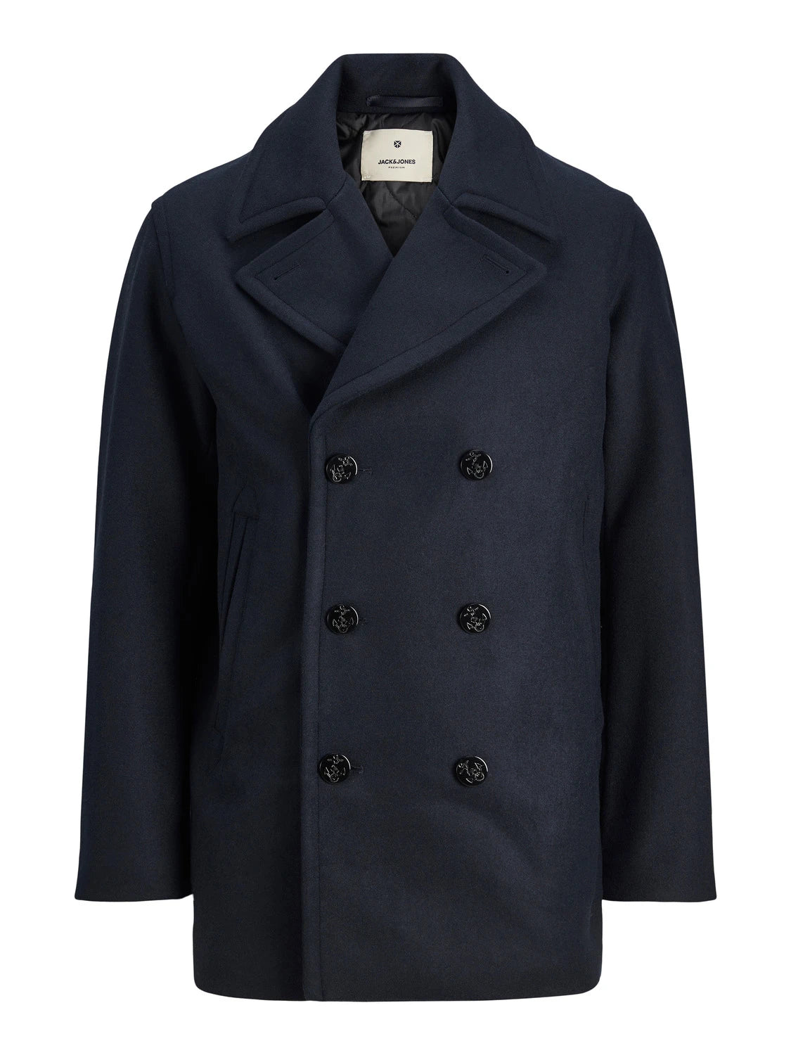 jack & jones uomo cappotto Captain Wool Peacoat