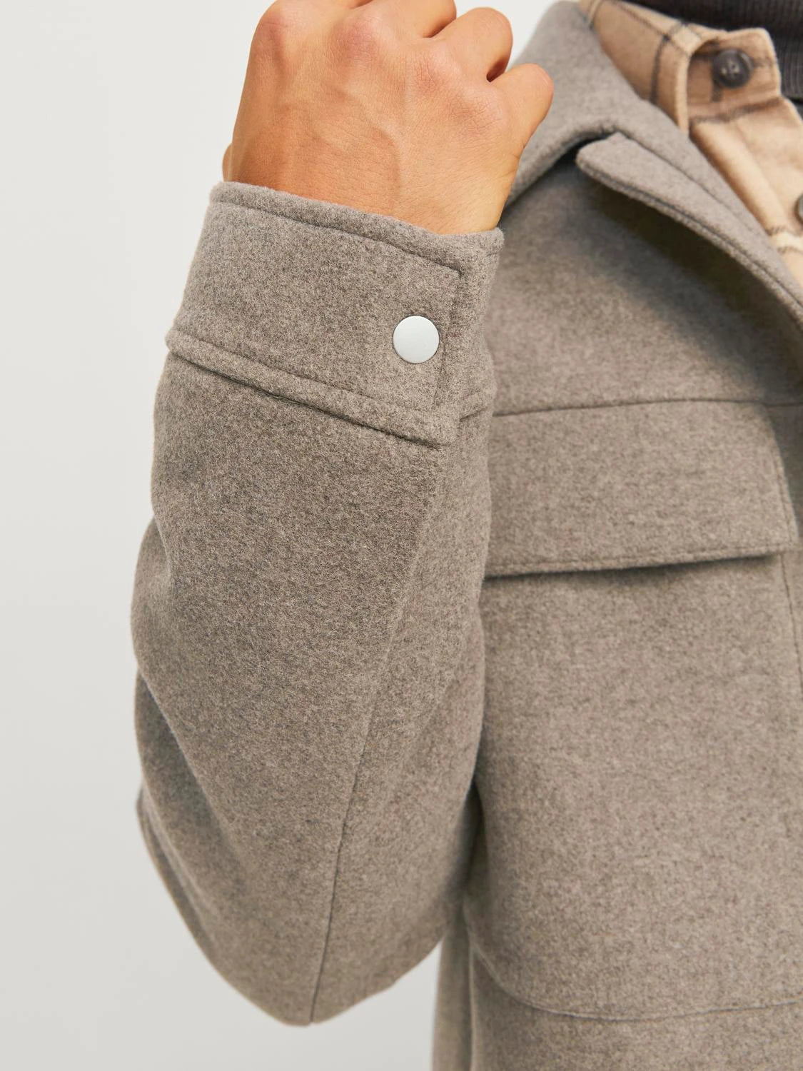 jack & jones uomo giubbino Russel Woll Blend  12259393 Oatmeal