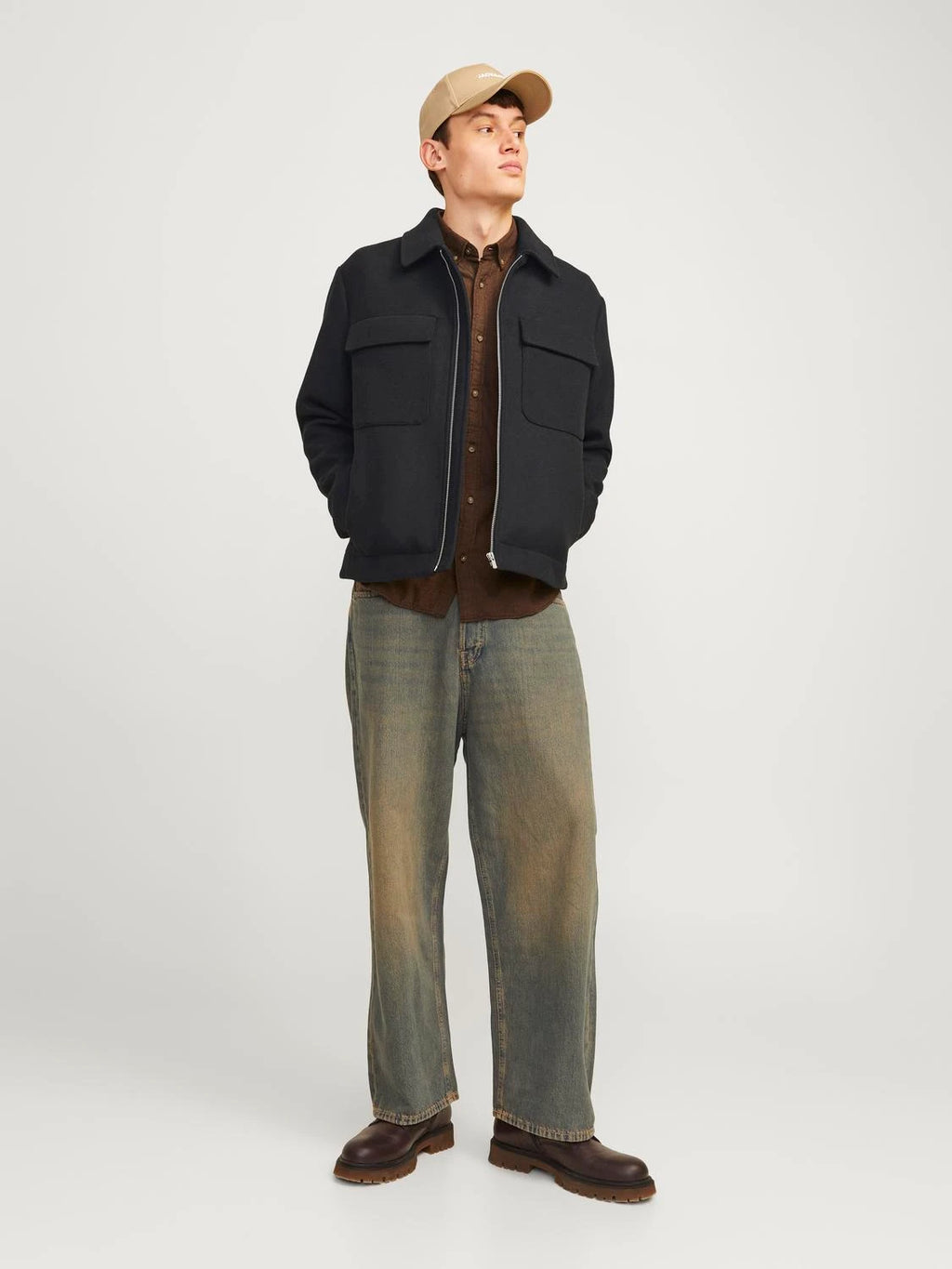 jack & jones uomo giubbino Russel Wool Blend 12259393 Black