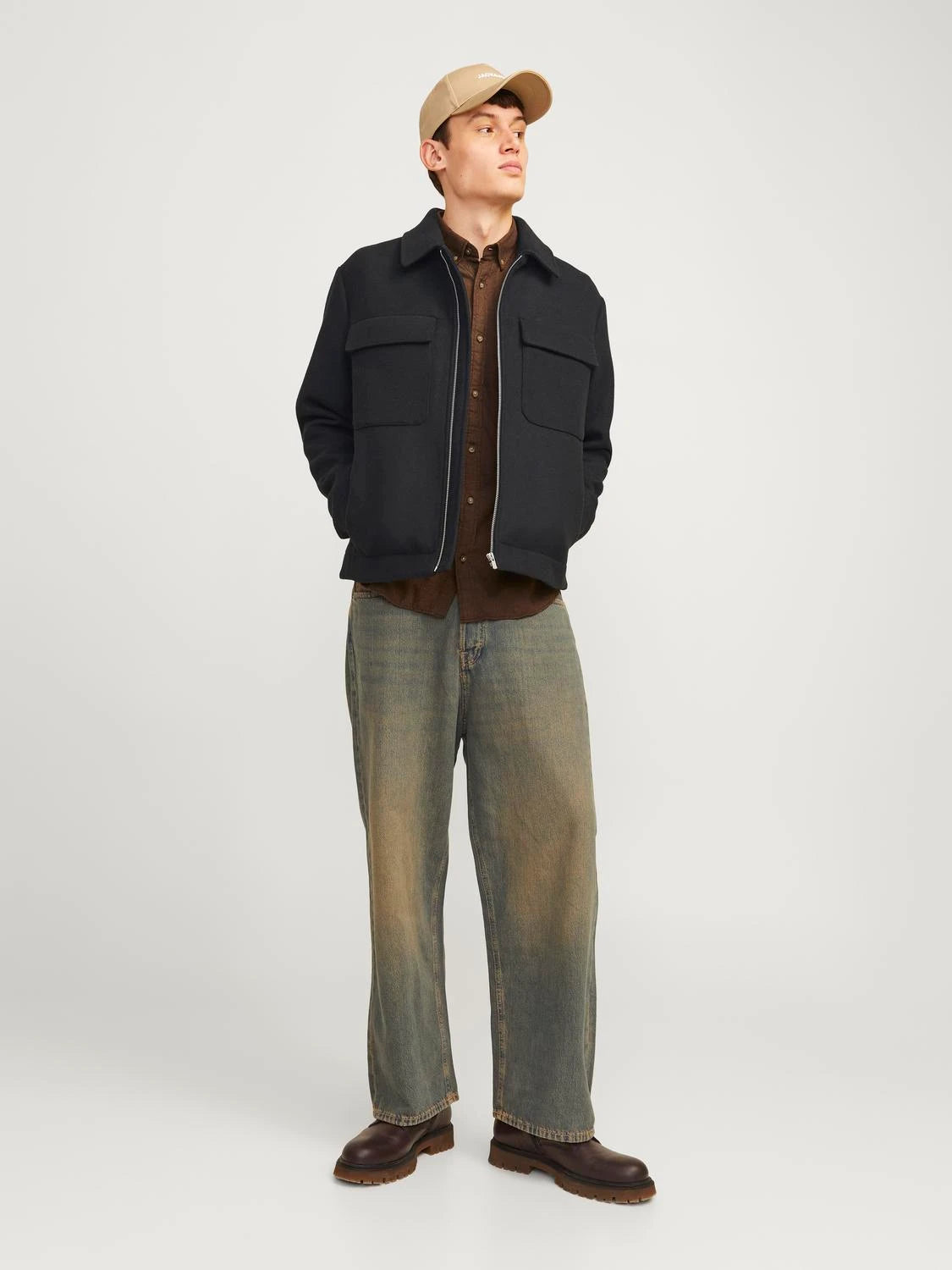 jack & jones uomo giubbino Russel Wool Blend 12259393 Black