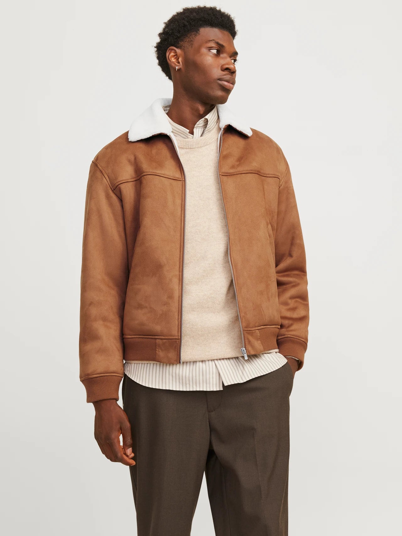 jack & jones uomo bomber ted 12266798 toffee