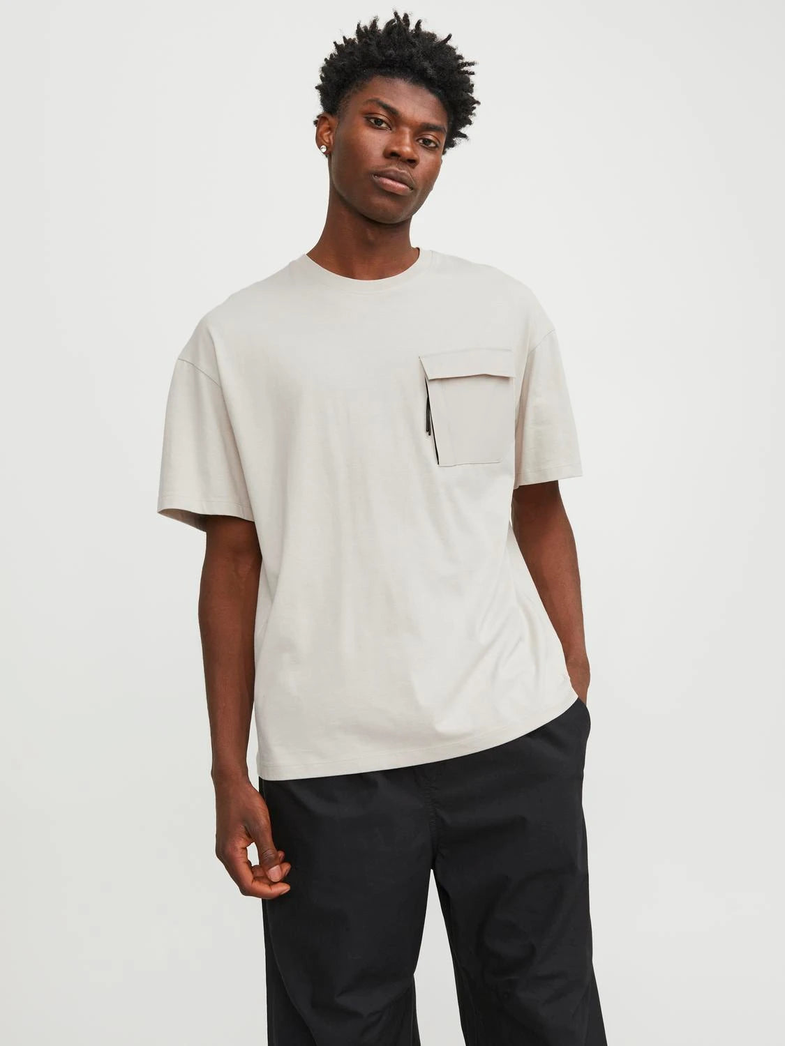 Jack & Jones uomo t-shirt Arch Pocket 12251615 Moonbeam