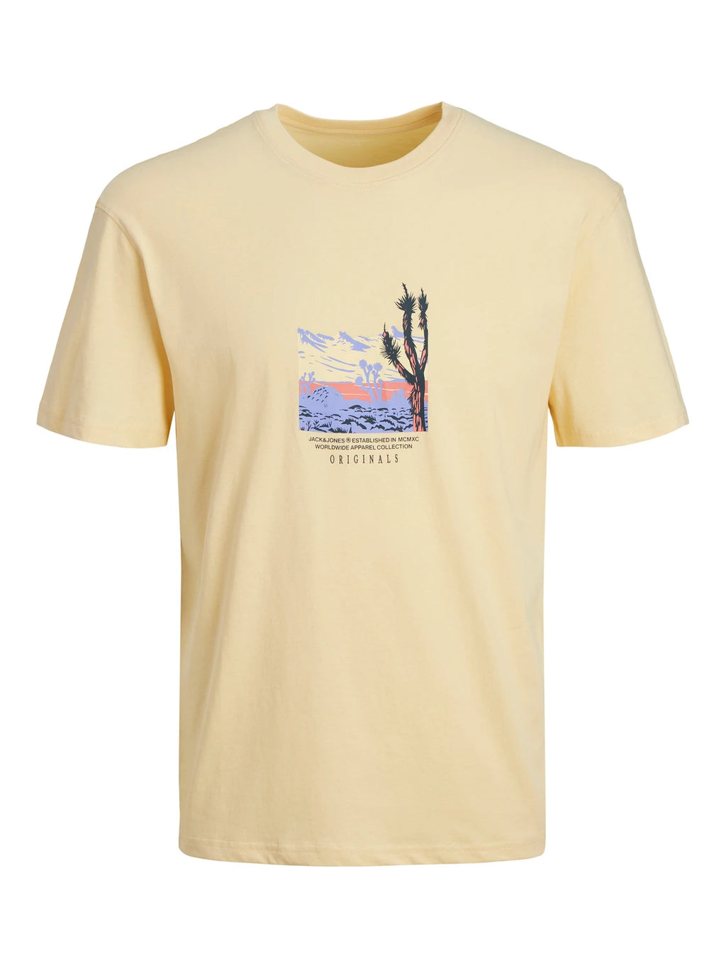 Jack & Jones uomo t-shirt Lucca Graphic 12253613 Italian Straw