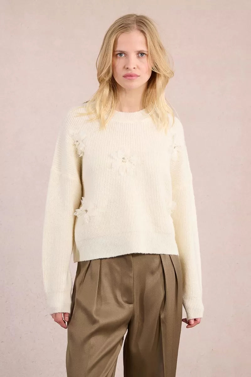 Molly Bracken donna maglia LA1781DN off white