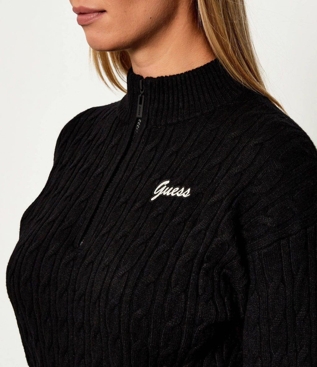Guess donna felpa Lavinia Half V5BR02 Z0572 jet black