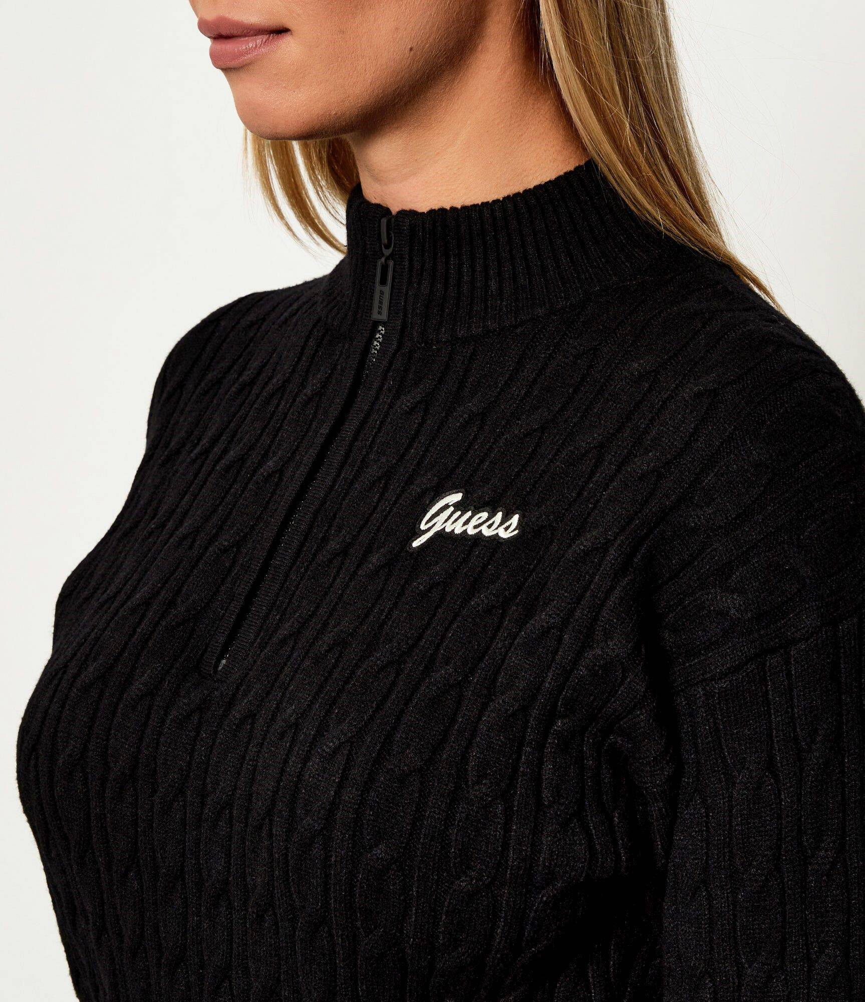 Guess donna felpa Lavinia Half V5BR02 Z0572 jet black