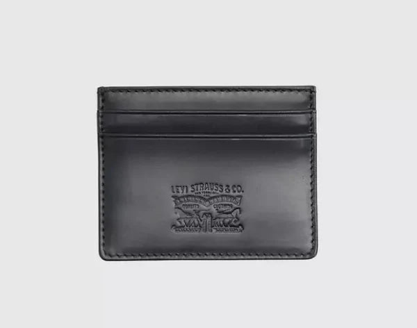 Levi's portafoglio Leather Card Case - Caviar