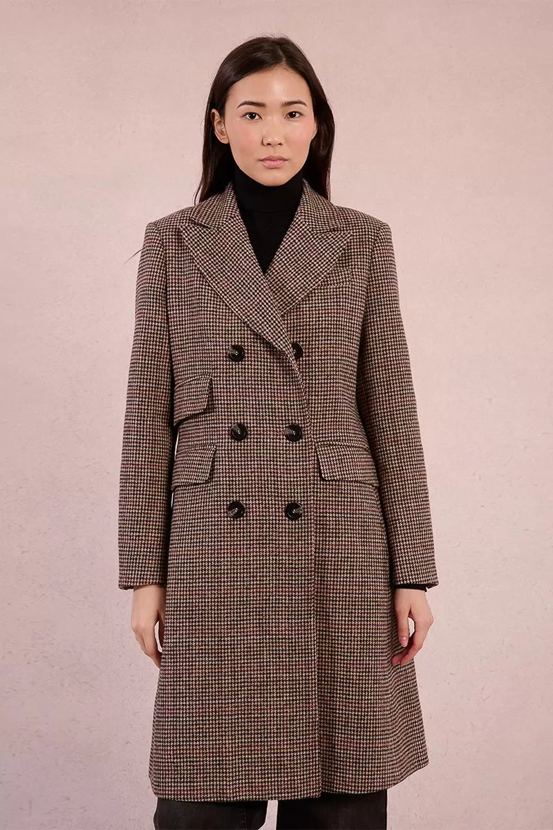 Molly Braken donna cappotto P1833ADH brown