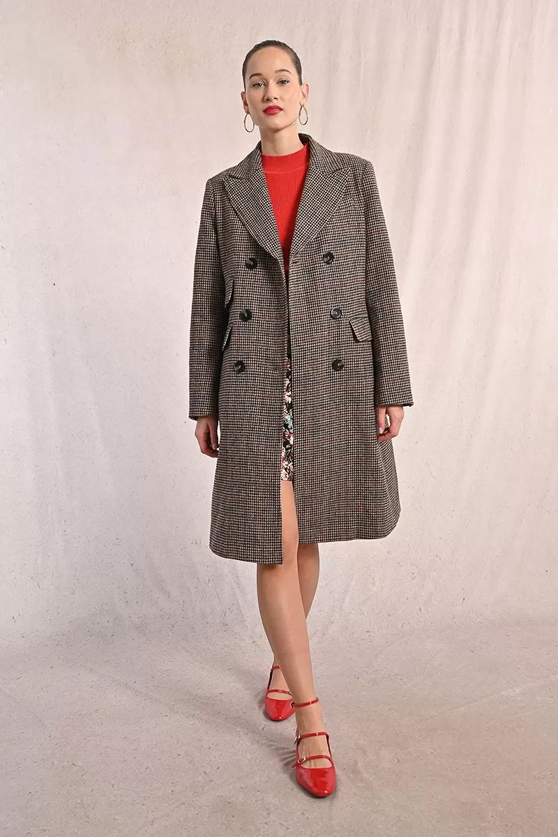 Molly Braken donna cappotto P1833ADH brown