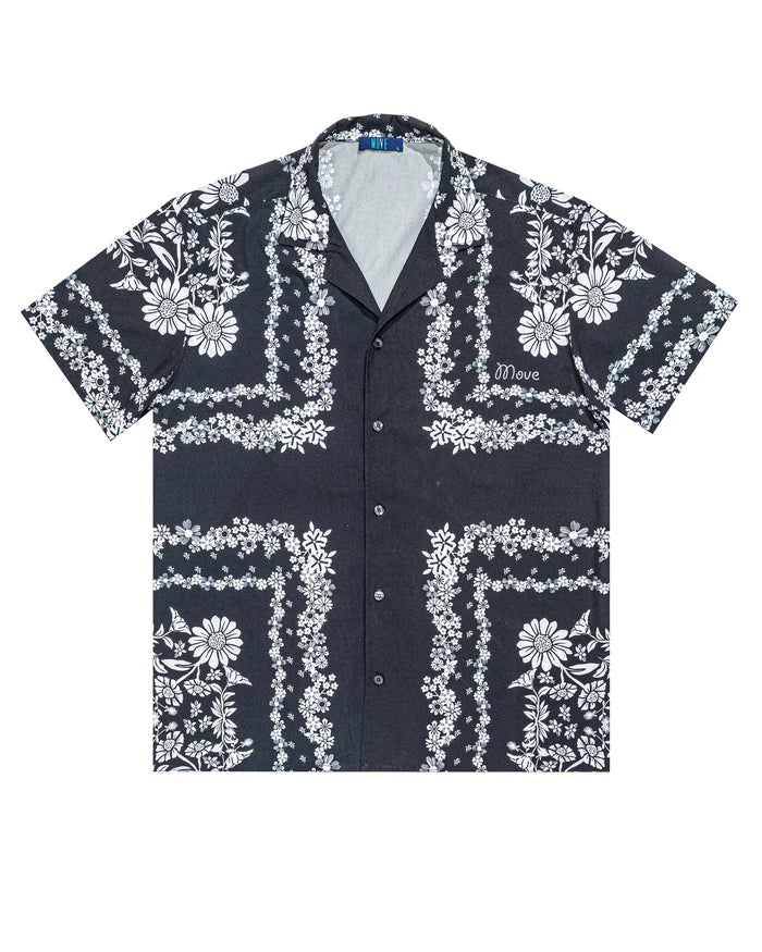 Move uomo camicia Bowling stampata all over PRINT H3