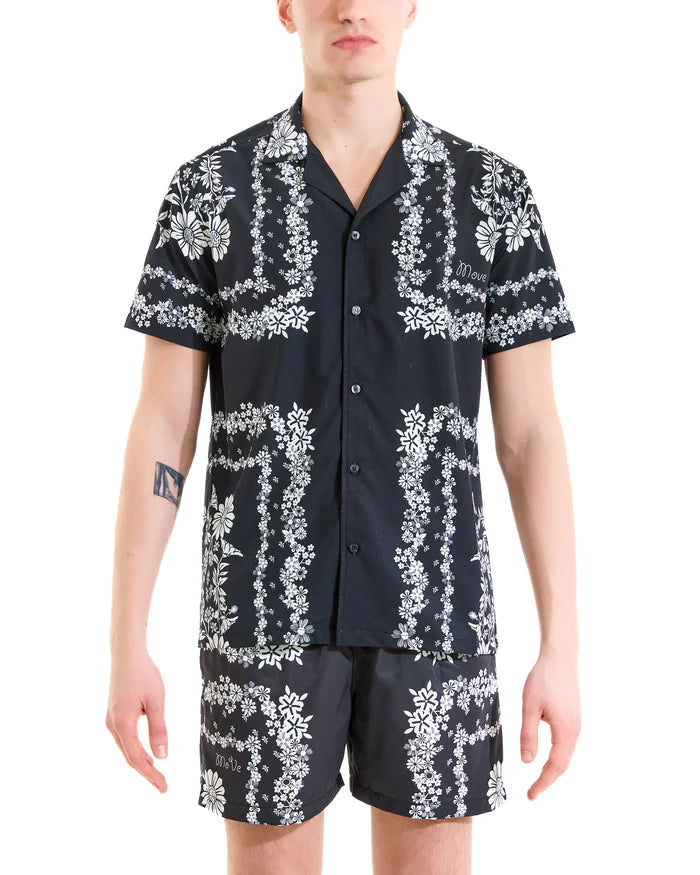 Move uomo camicia Bowling stampata all over PRINT H3