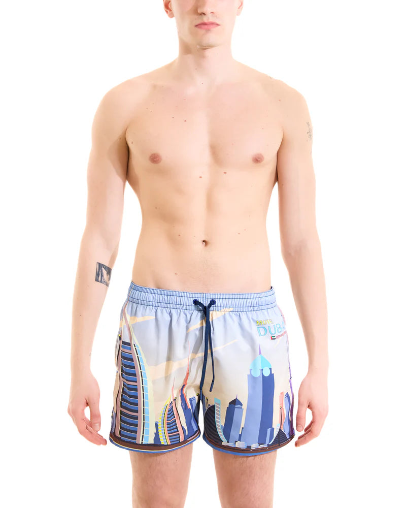 Move uomo costume Boxer Saint Vincent stampato DUBAI