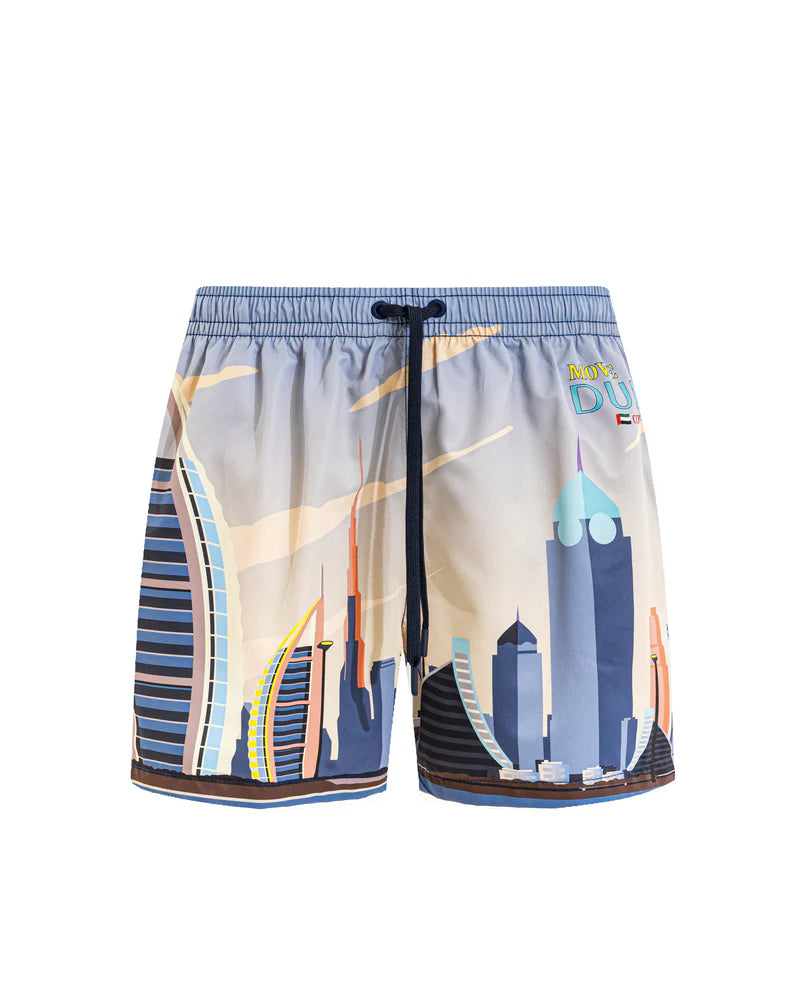 Move uomo costume Boxer Saint Vincent stampato DUBAI