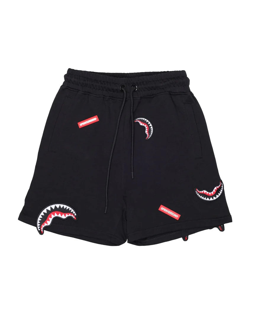 Sprayground uomo short SHARK PATCHES SP847EBLK