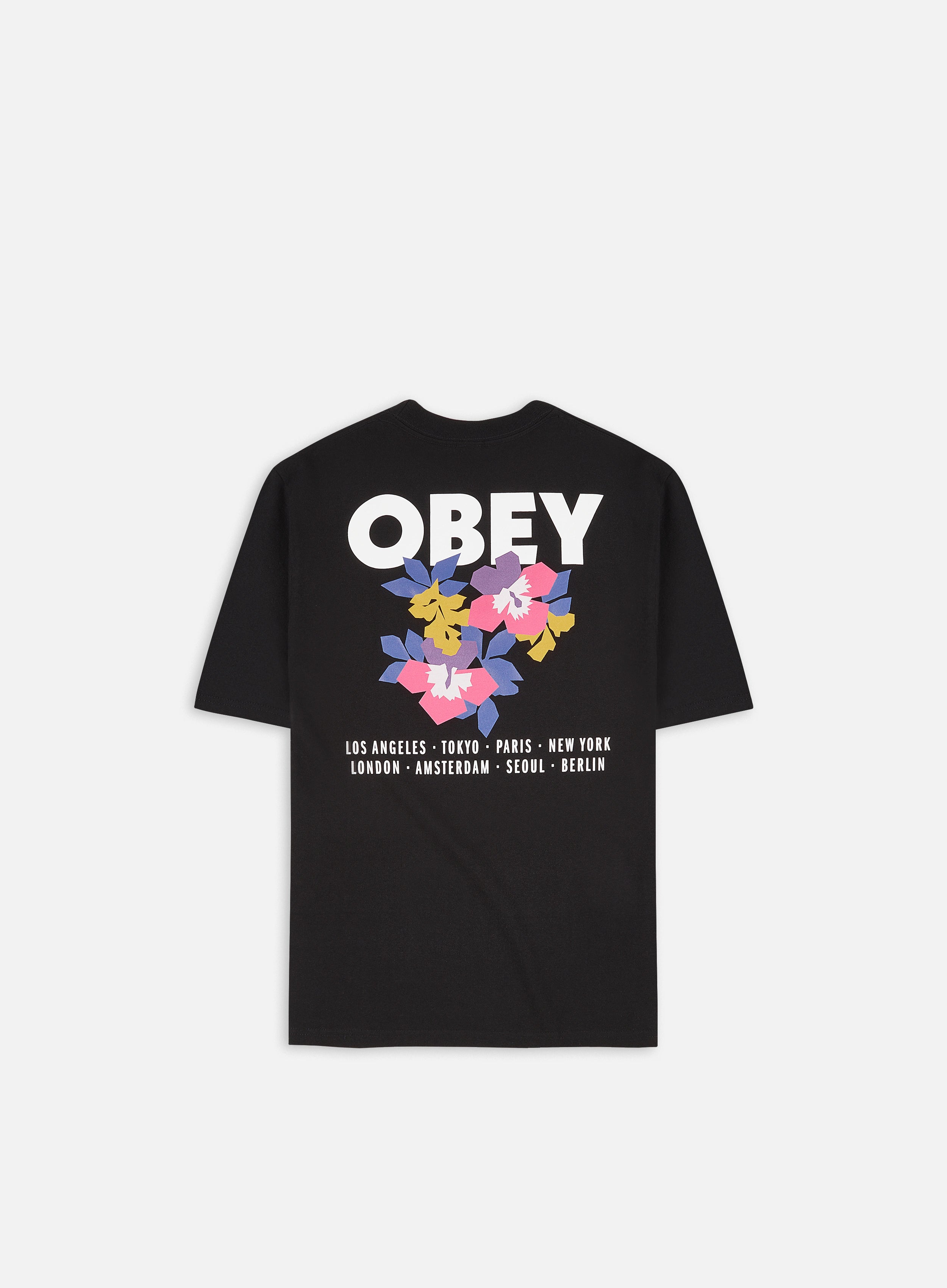 Obey uomo t-shirt floral garden vlassics 22MC0000932 Nero