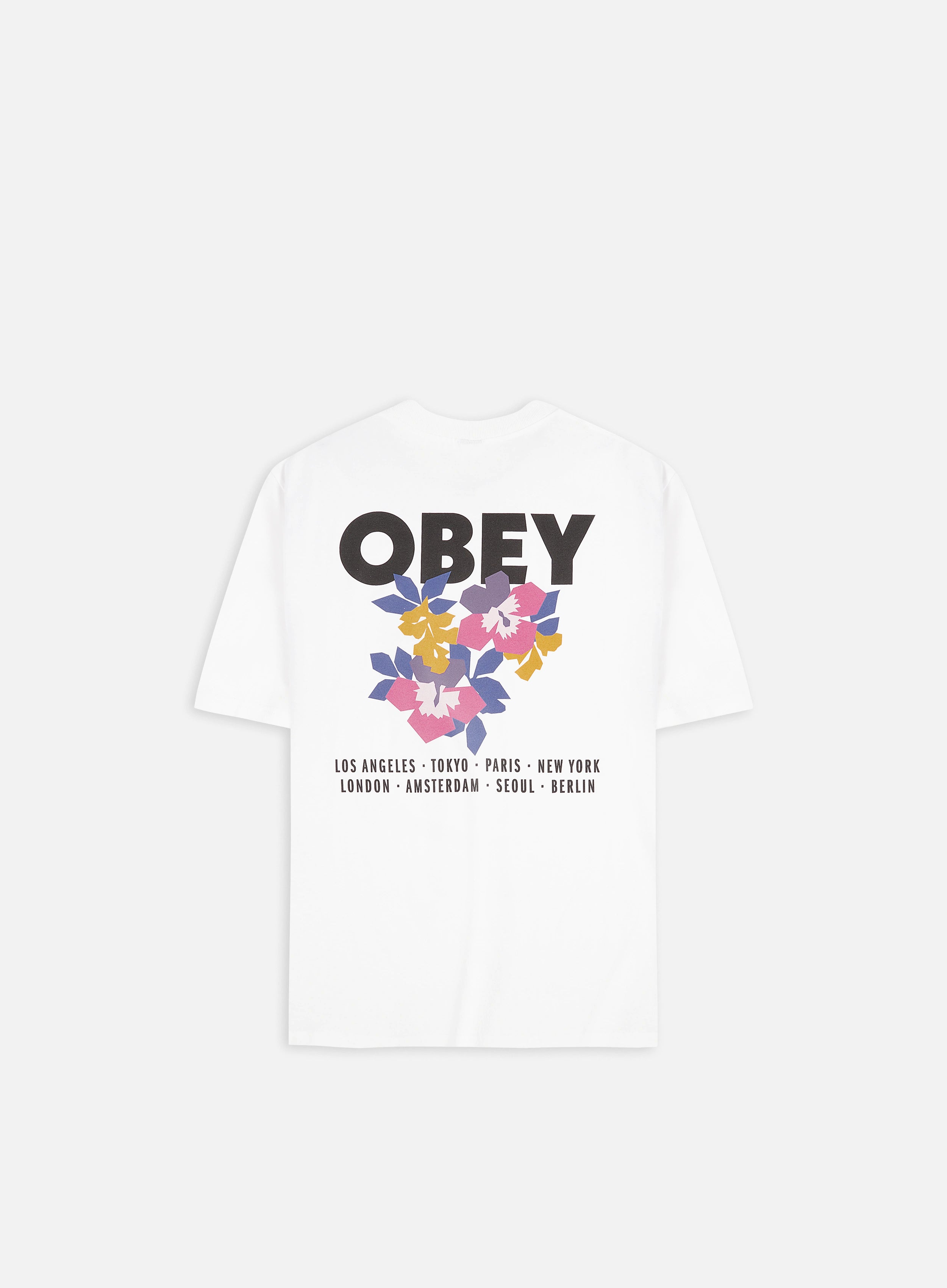 Obey uomo t-shirt floral garden vlassics 22MC0000932 Bianco