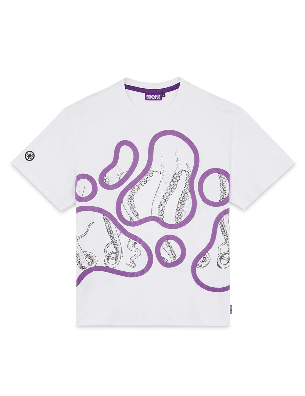 Octopus Uomo T-shirt Stained Bianca 23SOTS55