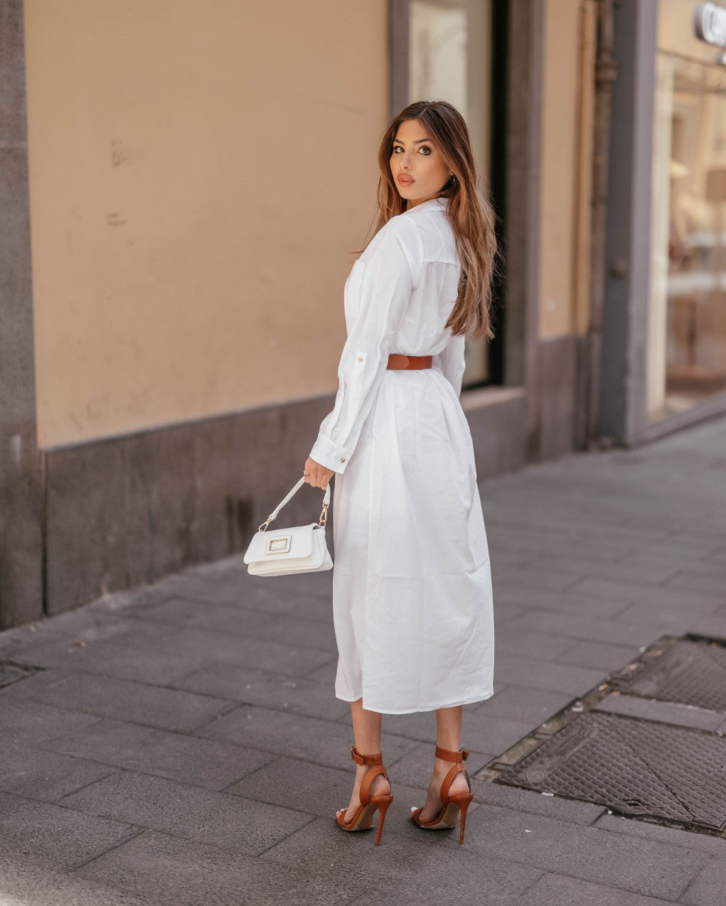 Only donna abito Willon Life Shirt 15342260 White
