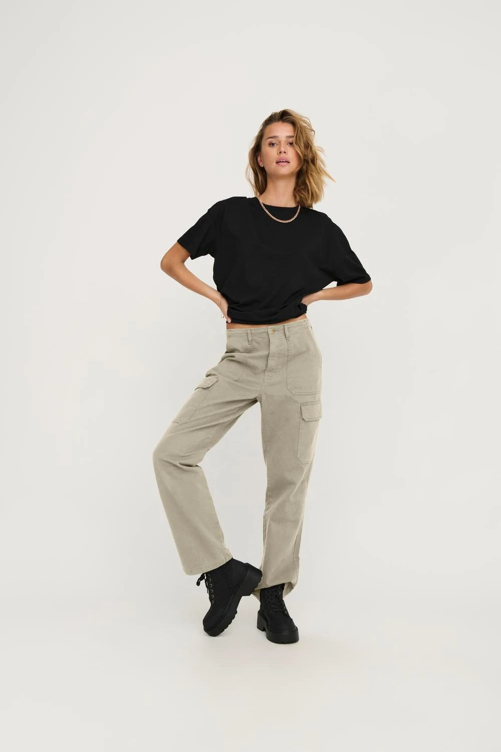 Only donna pantalone Malfy Cargo noos 15300976 Silver Lining