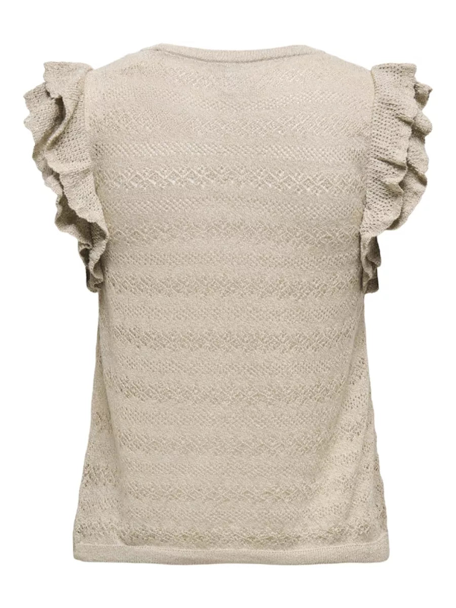 Only donna t-shirt Aga Glitter 15344402 Feather Gray