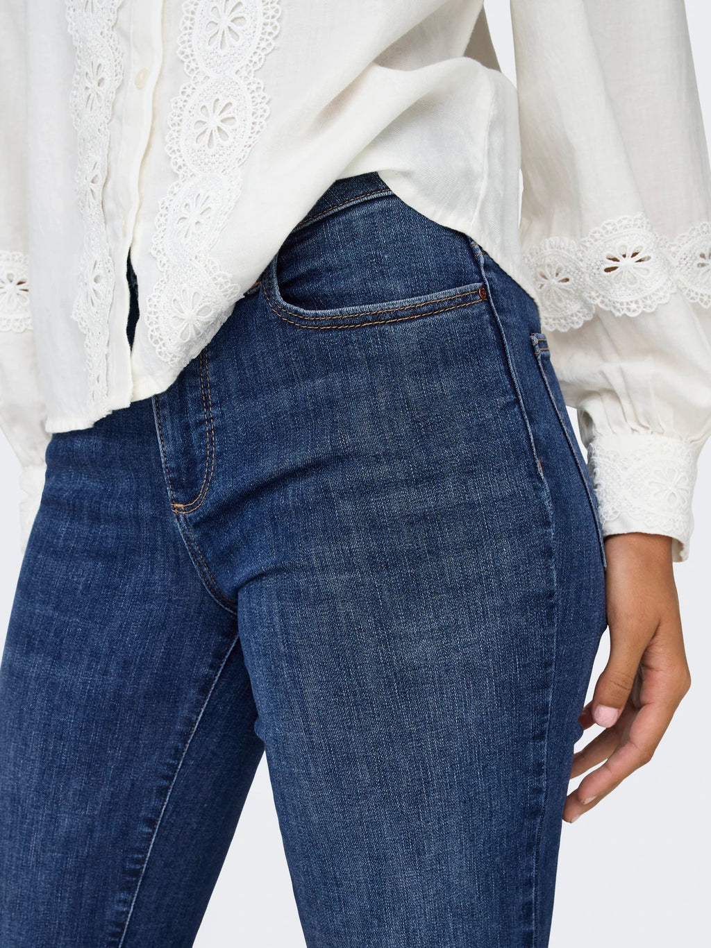 Only donna jeans Ann Mid Flared 15337824 Dark Blue