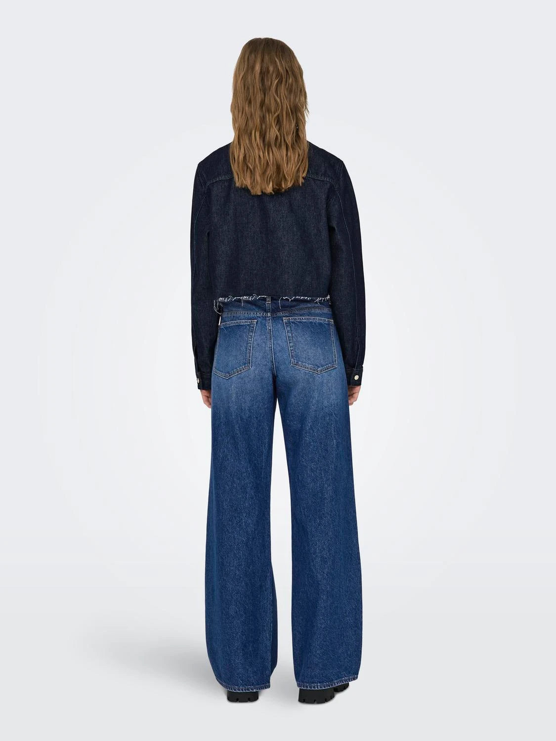 Only donna jeans Chris reg low wide 15312081 Dark Medium Blue Denim