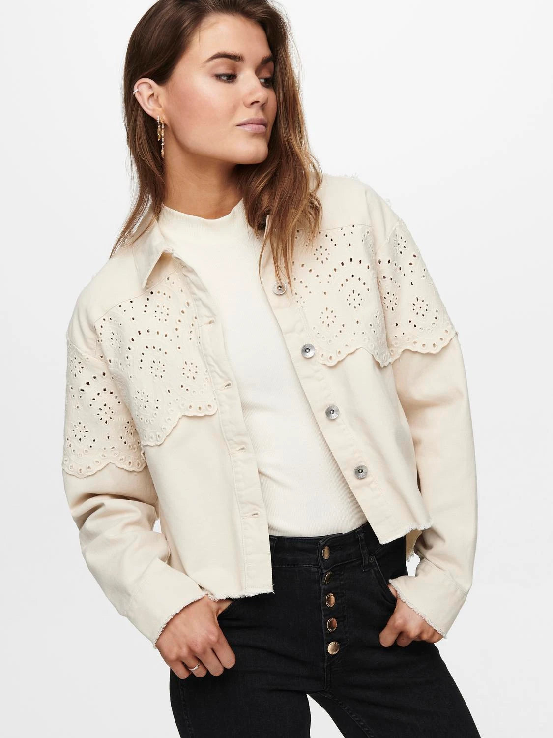 Only donna giubbino Elena Crochet 15232378 moonbeam
