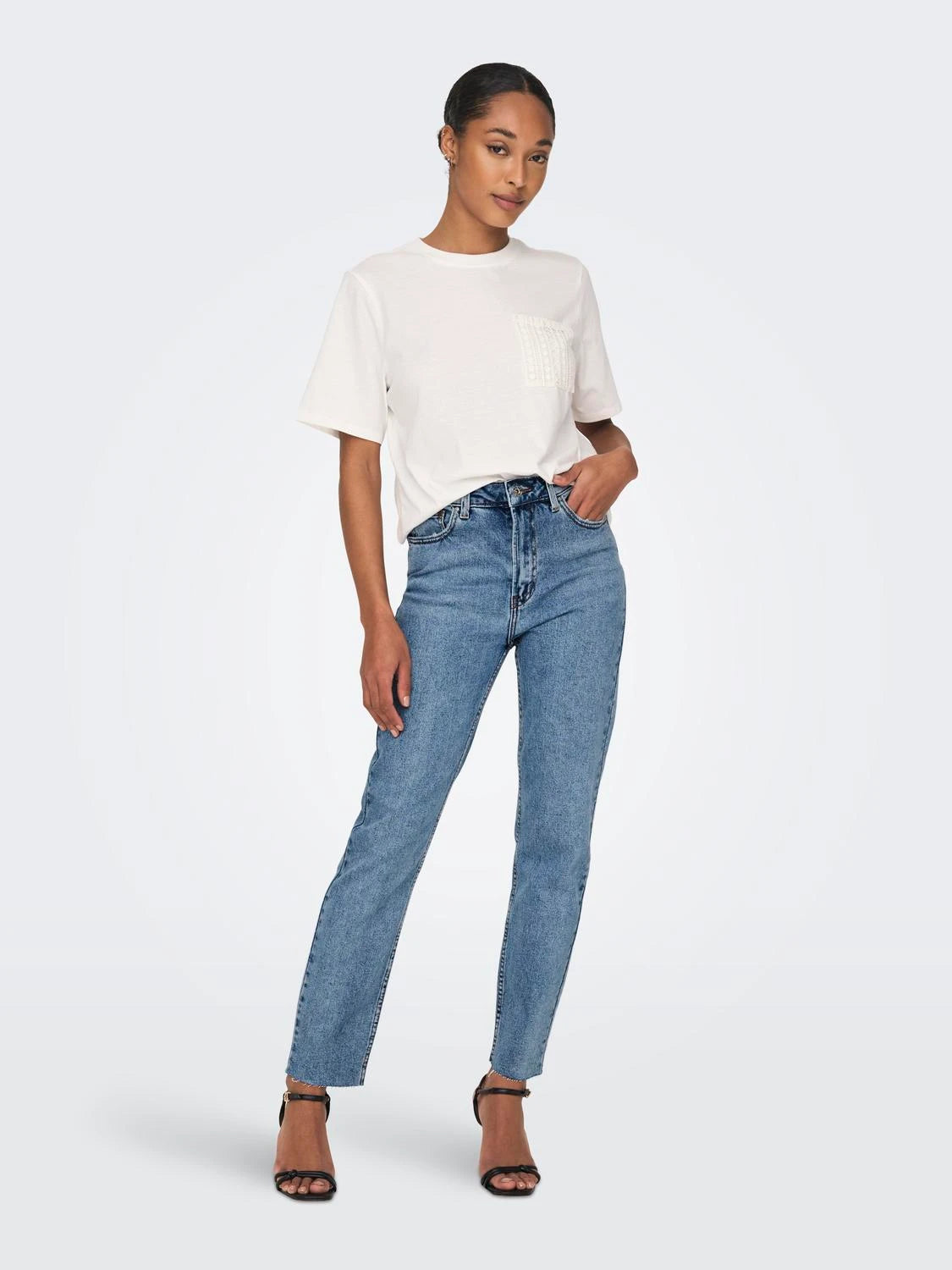 Only donna jeans Emily Cropped Ankle Straight fit 15171550 Blue / Light Blue Denim