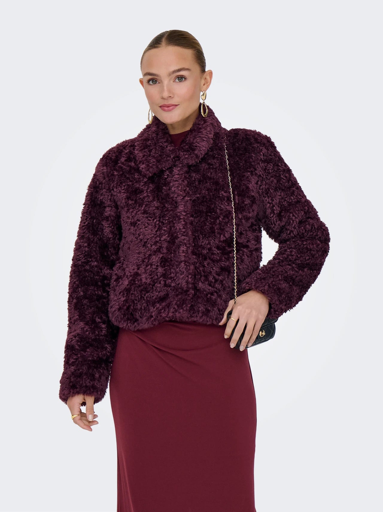 Only donna giubbino Ginny Short Teddy 15352795 Wine