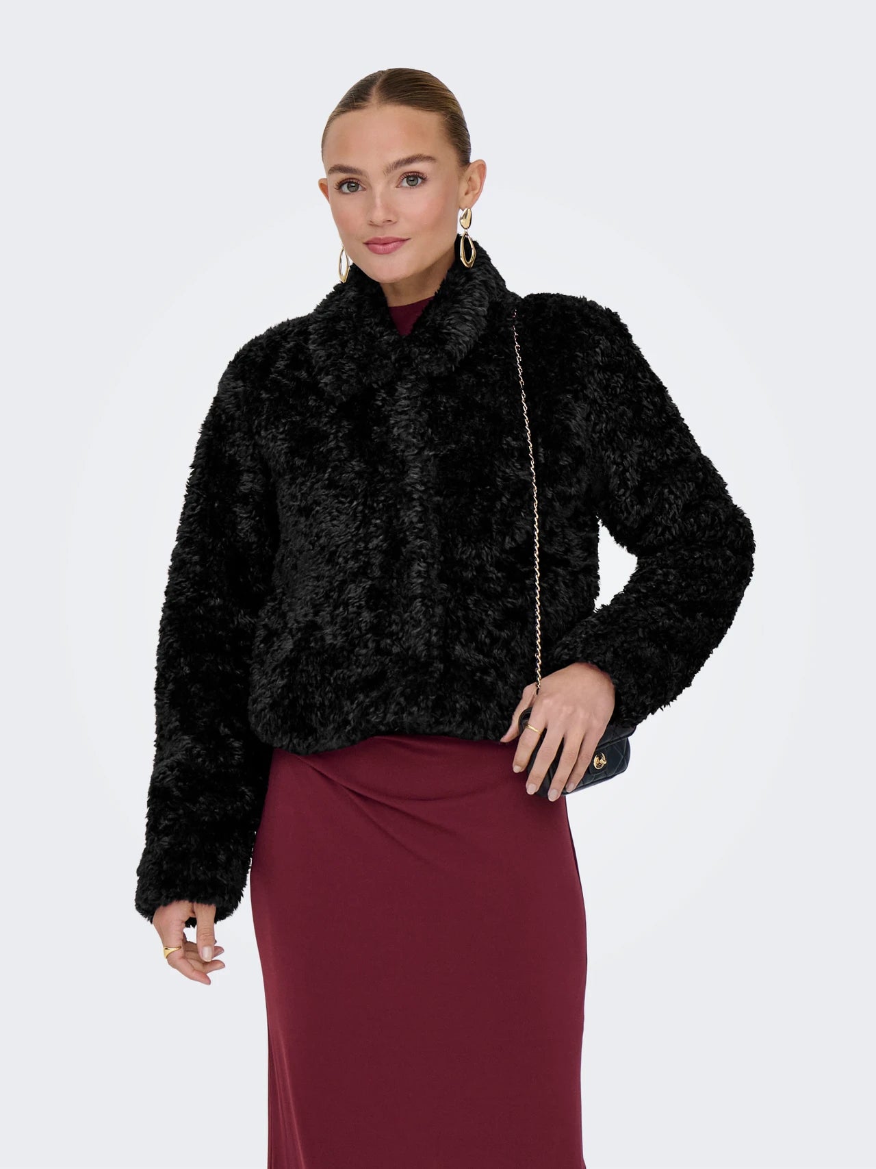 Only donna giubbino Ginny Short Teddy 15352795 Black