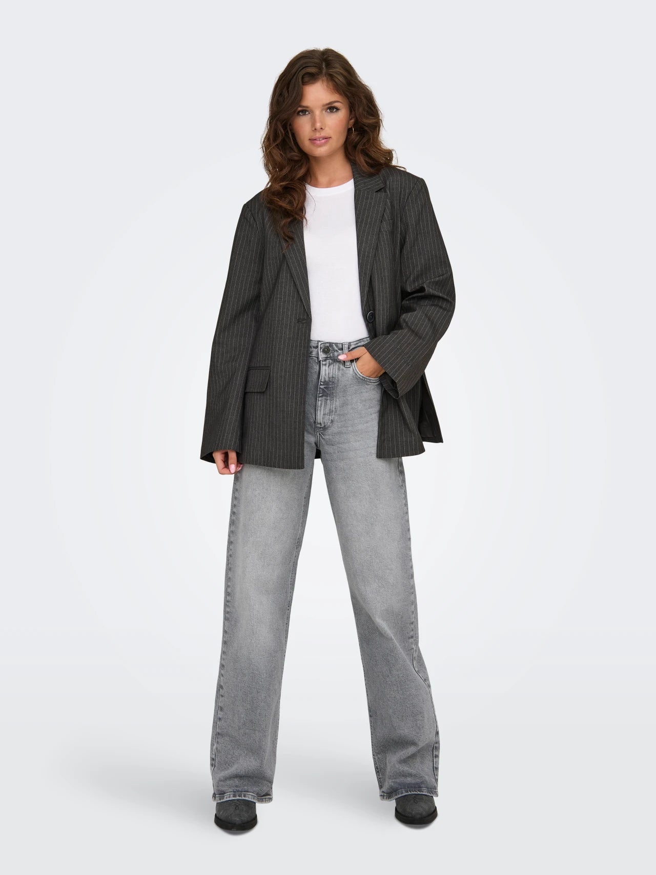 only donna jeans Juicy wid leg rea707 Medium Grey