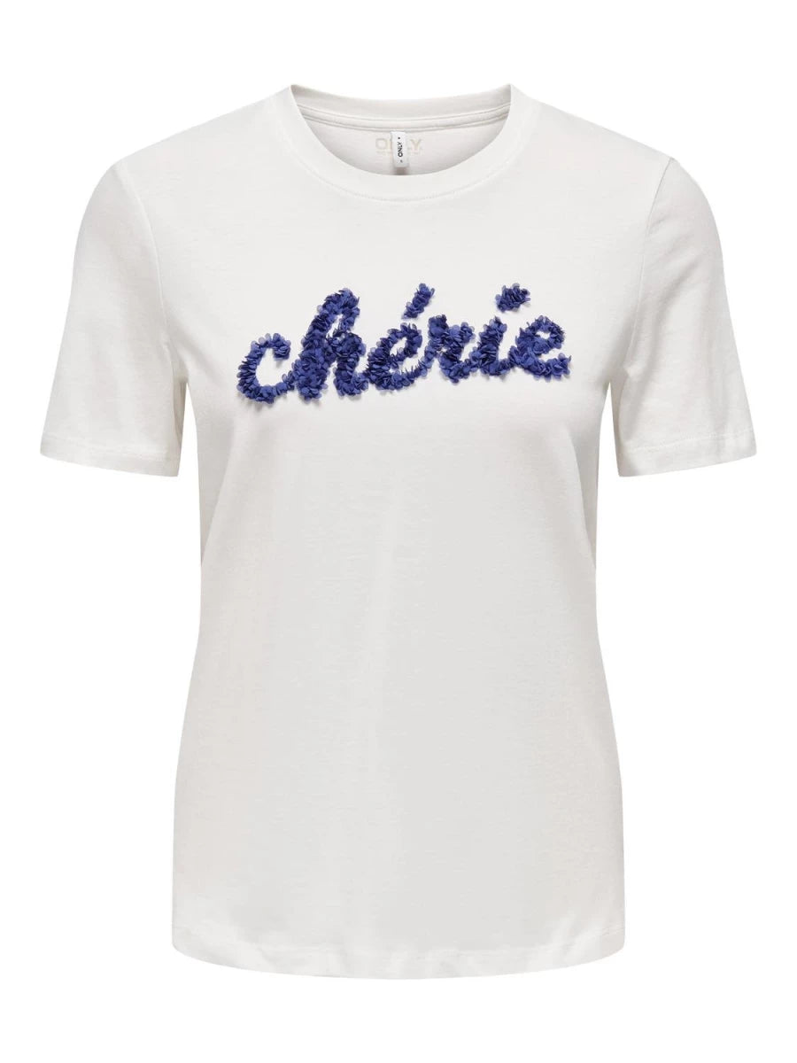 Only donna t-shirt Lucia Life 15324070 Bianco Print Cherie