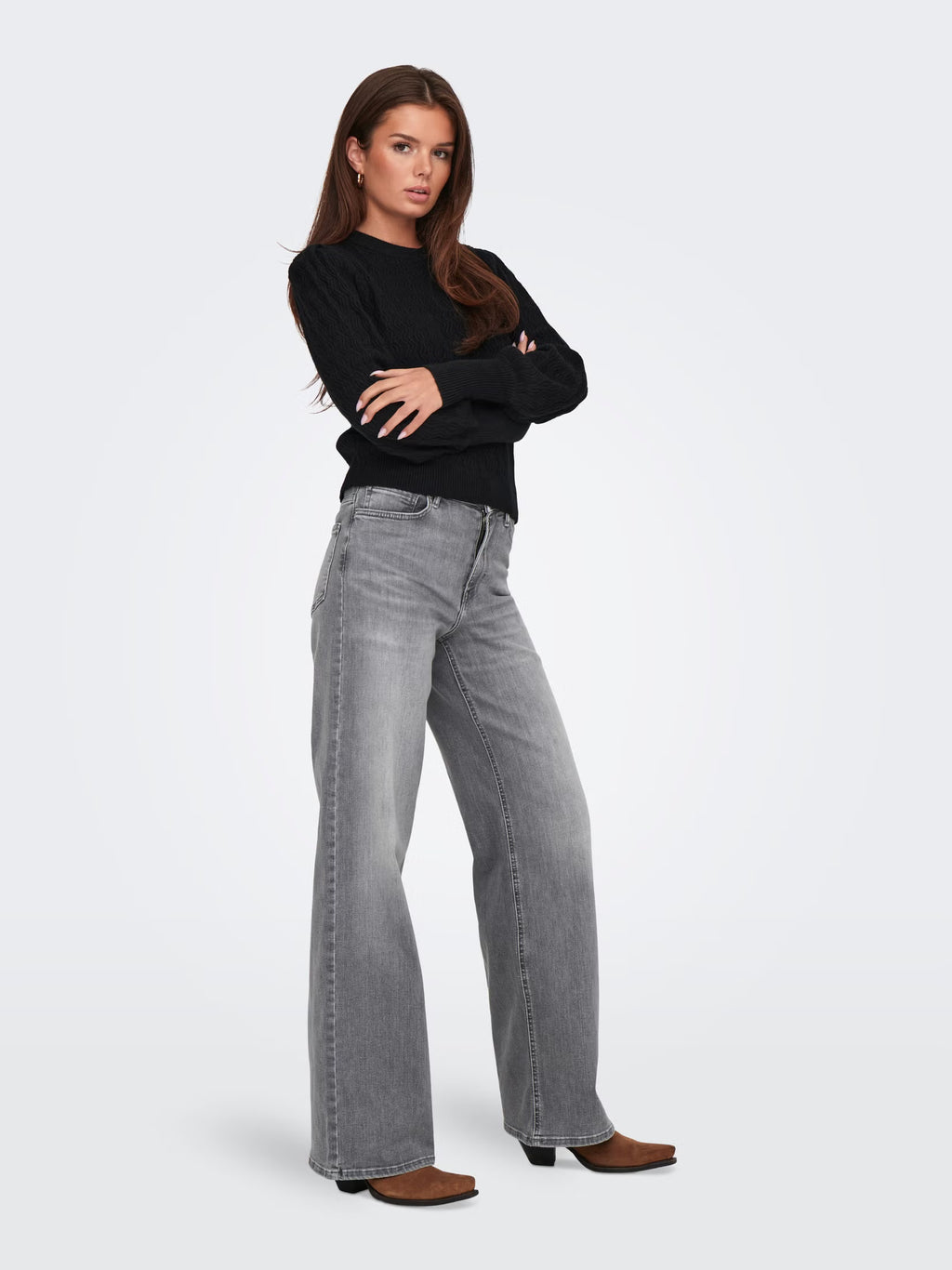 Only donna jeans Cobain Reg Wide 15352128 MediumGrey
