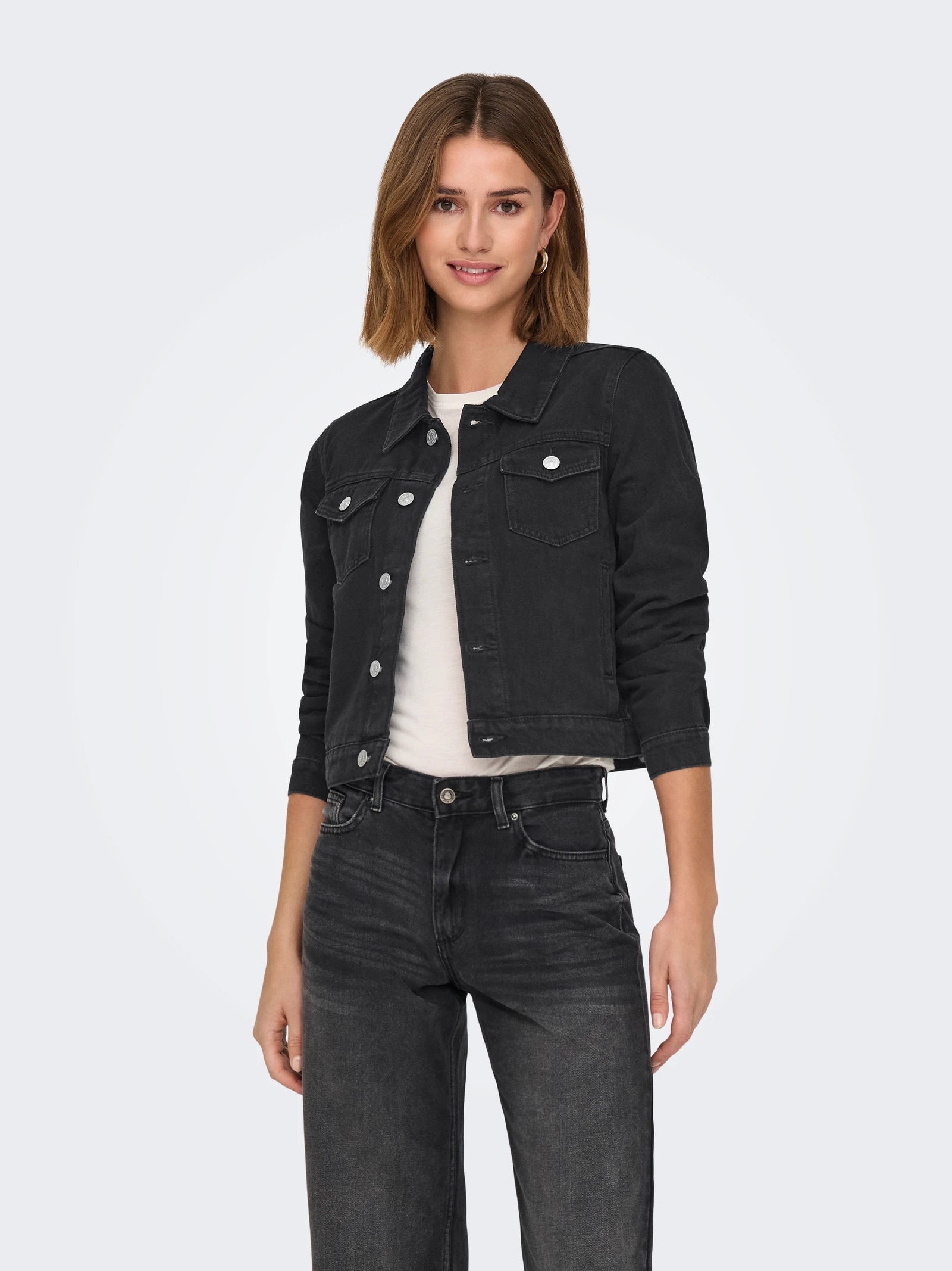 Only donna giubbino Rillo 15346962 Black Denim