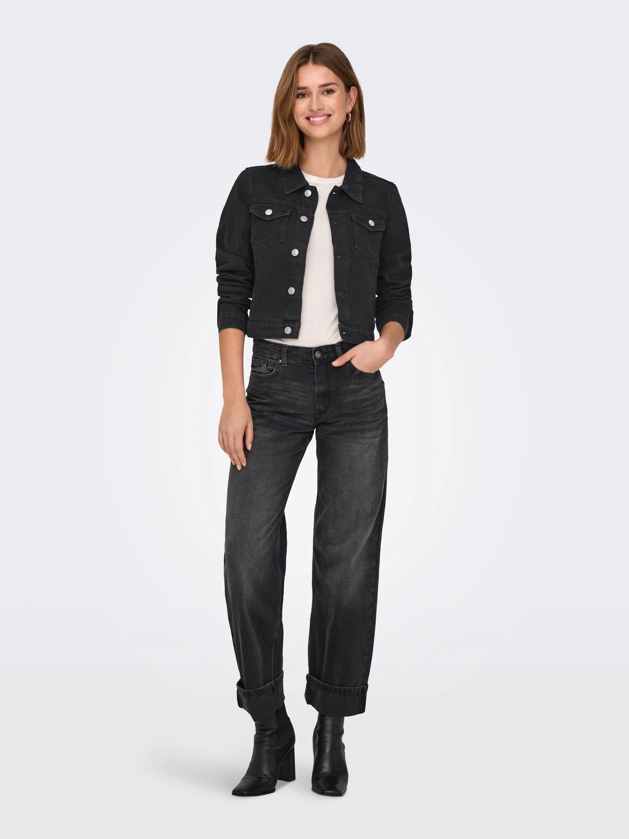 Only donna giubbino Rillo 15346962 Black Denim