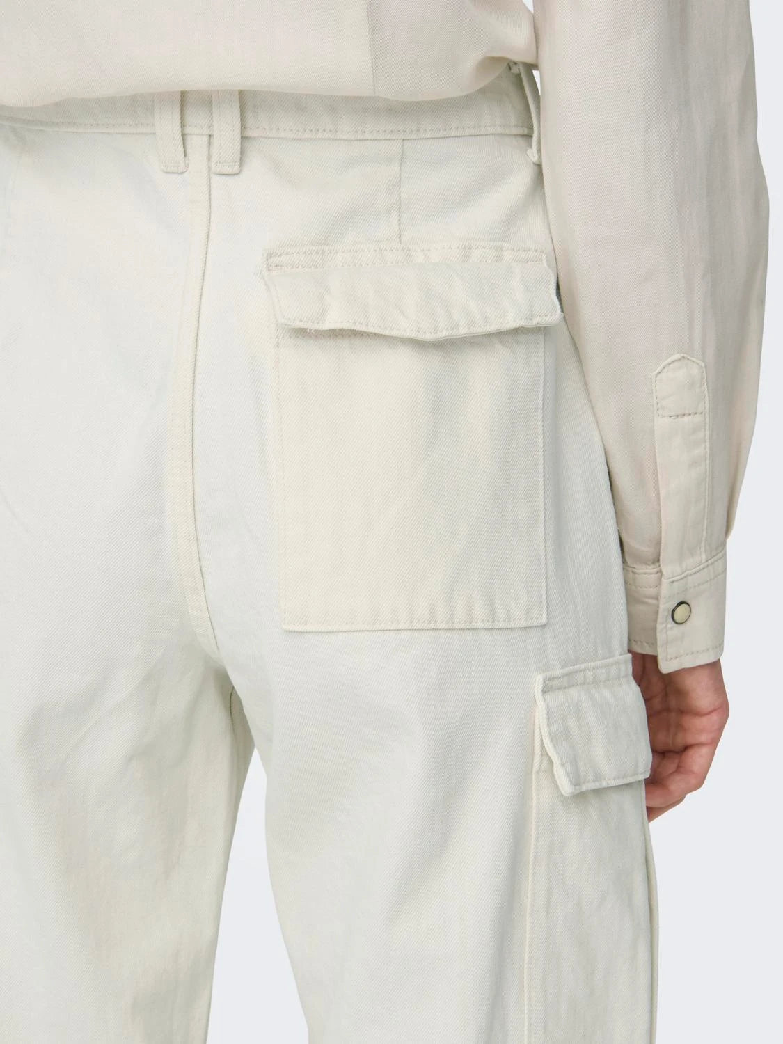 Only donna jeans Ringo Wide box cargo 15311276 colore Ecru
