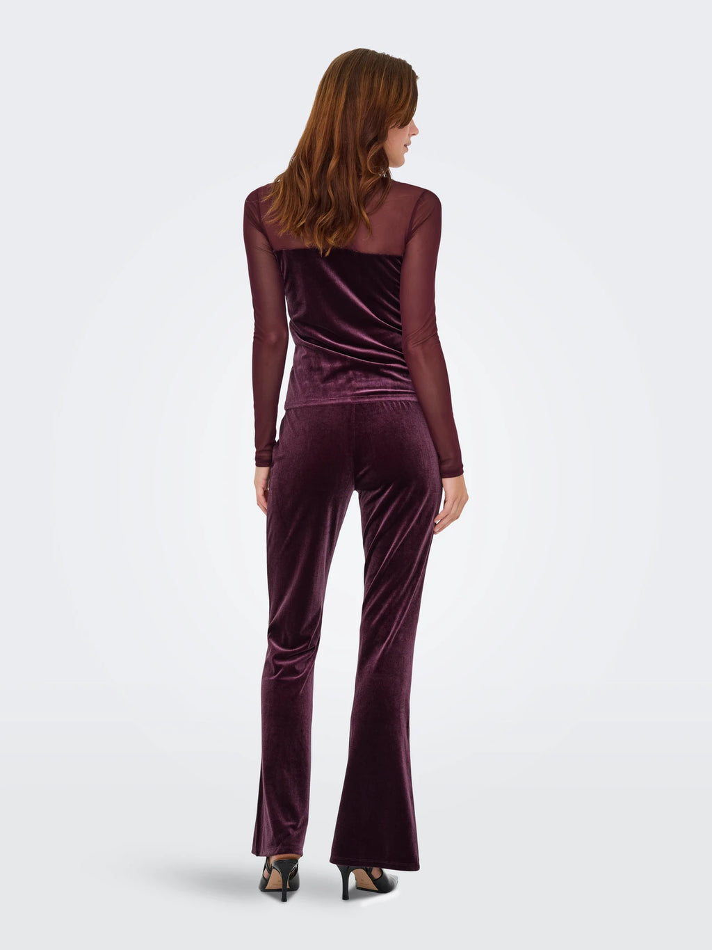 Only donna t-shirt Smooth Mesh 15360668 Winetasting