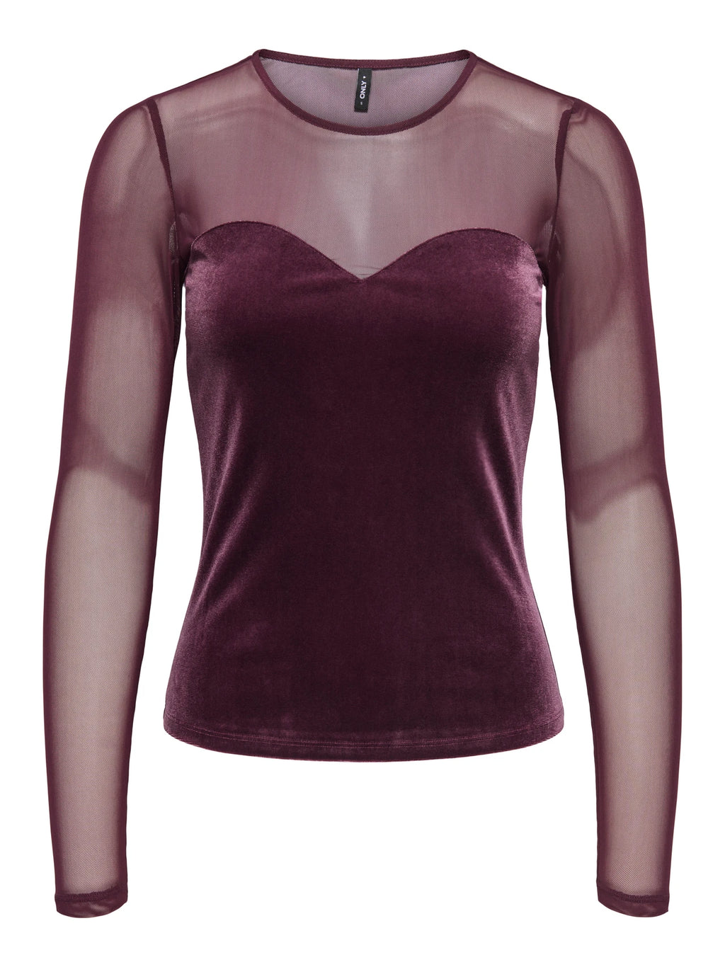 Only donna t-shirt Smooth Mesh 15360668 Winetasting