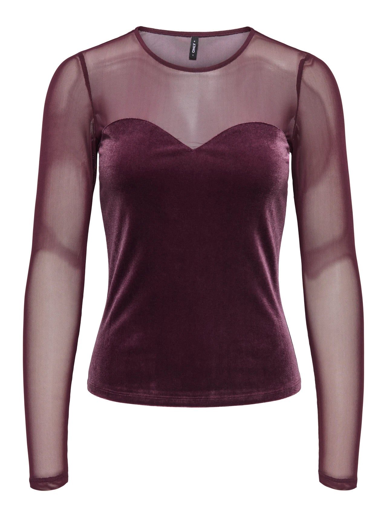 Only donna t-shirt Smooth Mesh 15360668 Winetasting